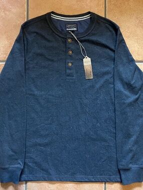 Men’s Free Nature Long Sleeve Henley | Grey | Size L | NWT